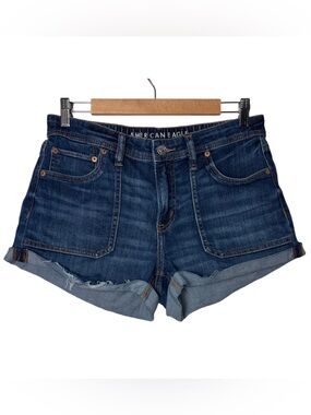 American Eagle Easy Shortie Dreamy Drape Stretch Denim Women's 6 Dark Indigo